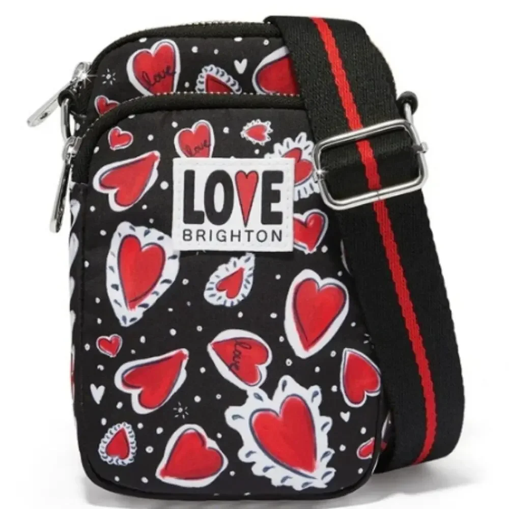 Brighton Hearts A Flutter Utility Crossbody Bag, NWT